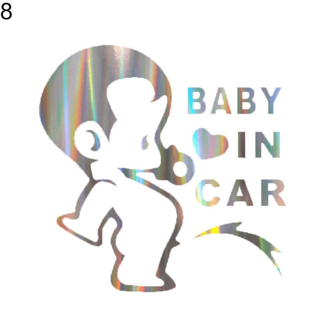 Голографическая наклейка на стекло автомобиля с предупреждением о наличии ребенка в машине