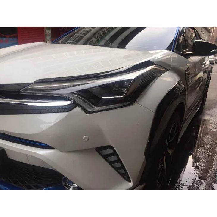 ДЛЯ TOYOTA CHR C-HR 2016 2017 2018 стиль углеродного волокна автомобильная передняя фара лампа формовочная отделка авто внешние аксессуары