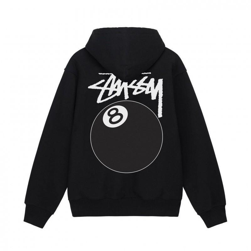 Унисекс худи Stussy с принтом 'Pool' - Тяжелый высококачественный хлопковый пуловер для пар