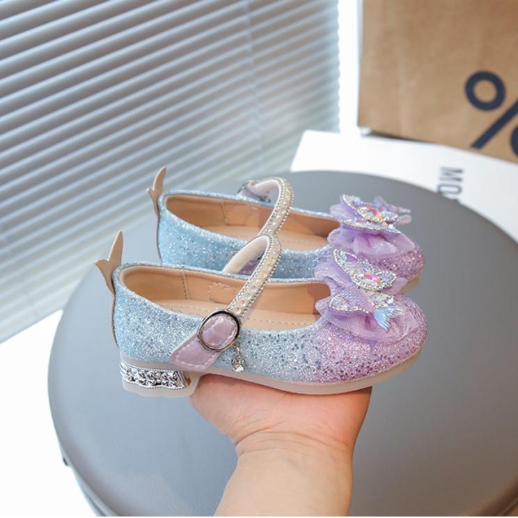 Fashion Elegant Soft Sole Anti-slippery Versatile Dress Leather Shoe for Party Autumn New Children Princess Shoes for Girls