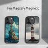 Аниме Чехол для телефона Маяк Для iPhone 17,16,15,14,13,12,11,Pro,Max,Plus,Mini,SE4,E Магнитный Для Magsafe Беспроводной