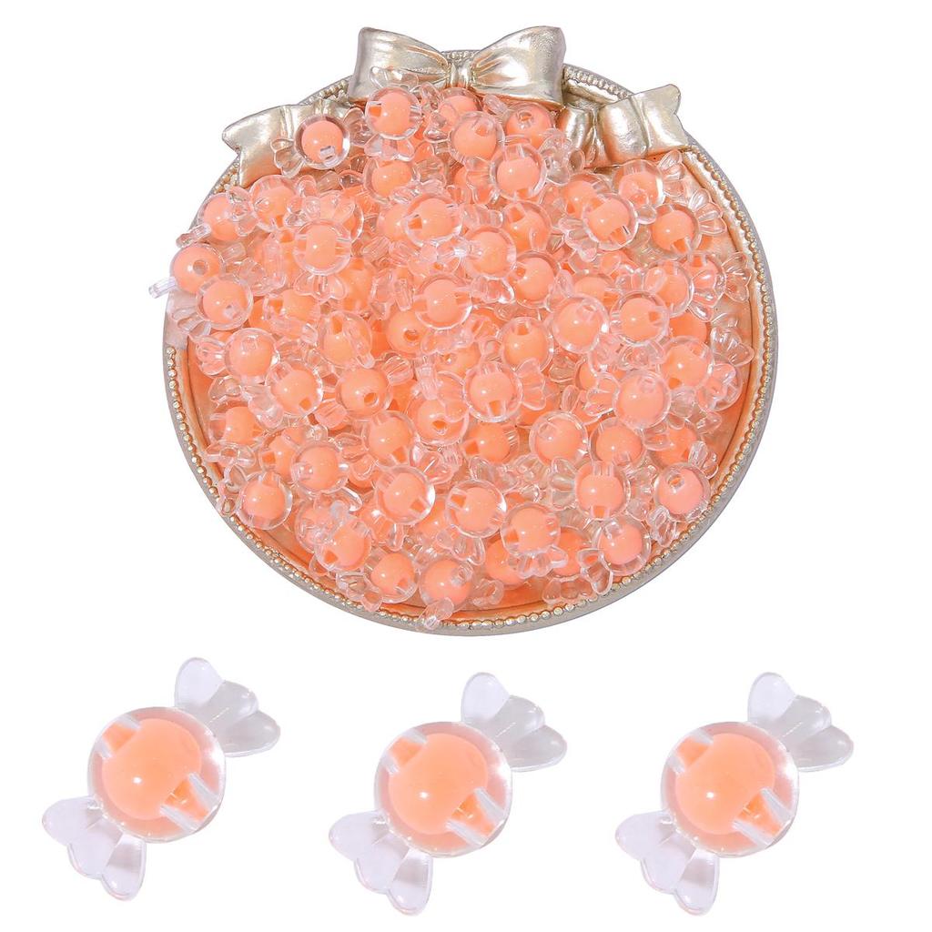 17x9mm 50pcs Acrylic Plastic Candy Shape Beads for DIY Jewelry Craft Making