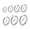 1 пара круглых серег-колец из нержавеющей стали для женщин, толщина 2,5 мм, хип-хоп, уличный стиль, поп, серьги-пряжки, классические серьги-хагги, повседневные украшения