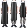 Long Oil-proof Anti-fouling Leather Butcher Chef Apron Kitchen Work Clothes Apron Cooking