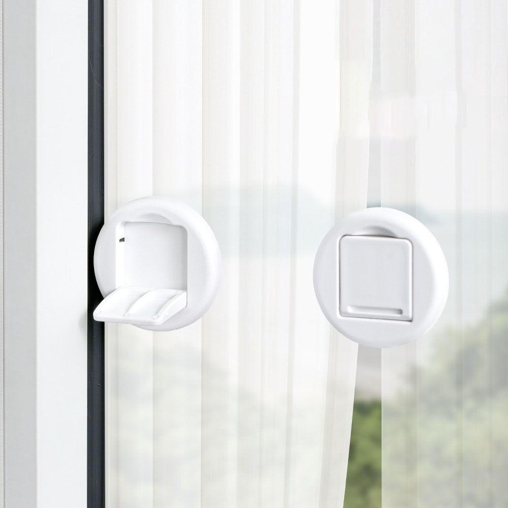 6pcs Wear Resistant Window Safety Locks Self-Adhesive Sliding Door Stopper Children