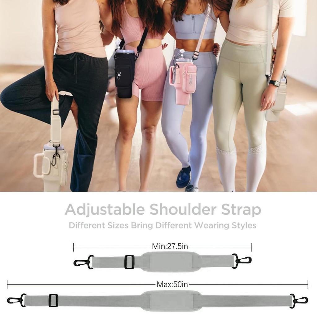 Изолированный держатель для стакана со льдом с карманом для мобильного телефона — подходит для неопреновых бутылок с водой объемом 30/40 унций