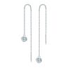 China Manufacturer Round Cut 5mm 0.5ct Moissanite 925 Sterling Silver Ladies Fashion Dangle Tassel Earrings