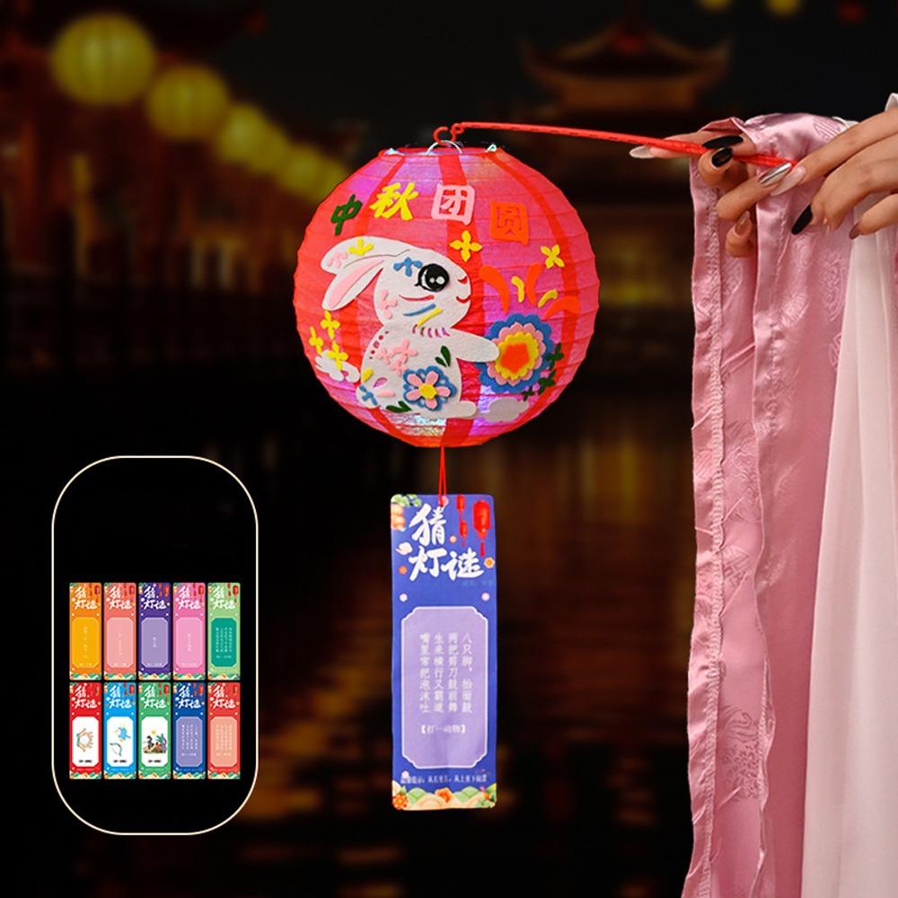 Мультяшный ручной бумажный фонарь, портативный антикварный фонарь, детские игрушки, свет, светодиодный фонарь, игрушки, Новый год