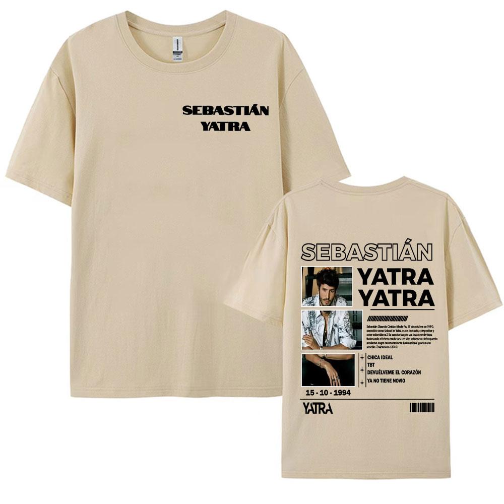 Singer SEBASTIAN YATRA Milagro 2025 Graphics Tshirts for Men Vintage Casual Comfort ONeck T Shirt Fashion Short Sleeve Tshirt
