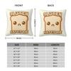 Gluten Hates Me Cute Bread Pillowcase Polyester Linen Velvet Printed Zip Decorative Pillow Case Bed Cushion Cover 45X45