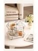 Transparent PET Plastic Desktop Cup Storage and Drain Rack - Two-Layer Multi-Purpose Hanging Basket.