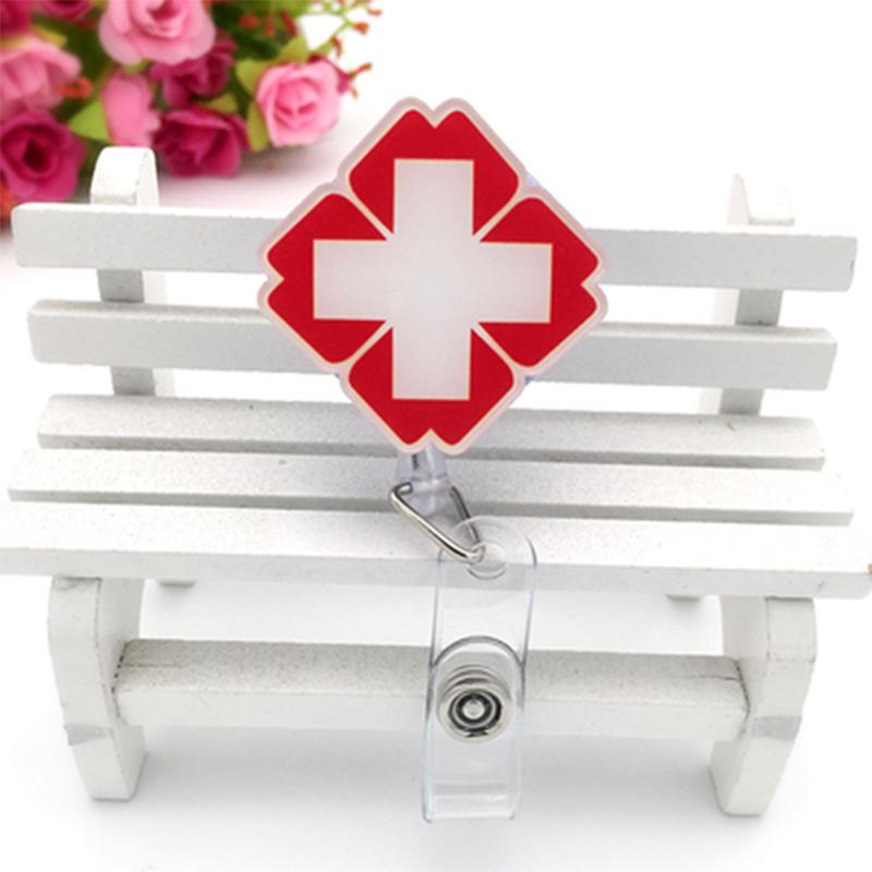 Модная идентификационная карточка с именем, выдвижная медсестра, врач, мультяшная кнопка, держатель для бейджа, школьные принадлежности, милый экспонат