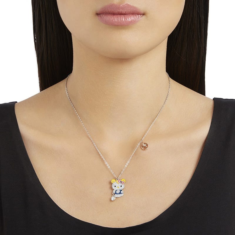 Swarovski Hello Kitty Alloy Necklaces Women's White Gold 5192746