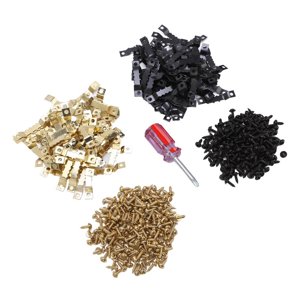 600 шт. Зубчатые подвесы для картин Двухотверстные зубчатые крючки для подвешивания рам с винтами для дома на колесах, корабля