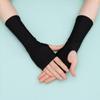 Driving Accessories Solid Mittens Sunscreen Protection Long Gloves Fingerless Half Finger Sleeves