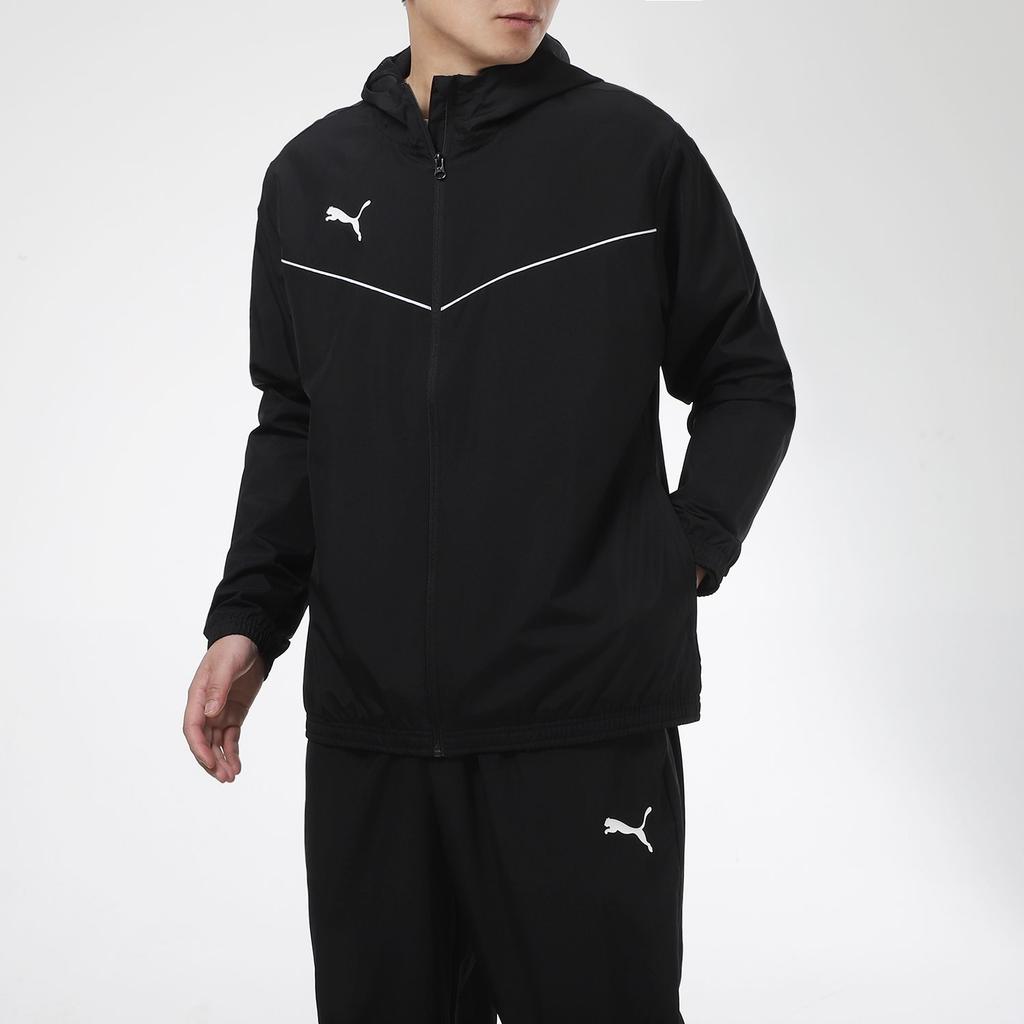 Puma TeamRise Куртки Мужские Черные С Капюшоном Умеренные Прочие 657396-03