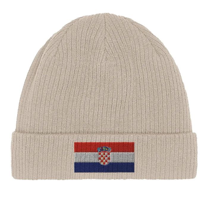 Bonnet Drapeau Croatie En Beige