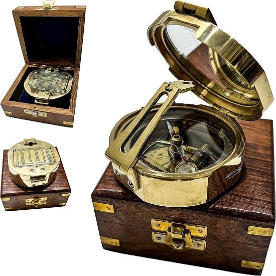 Морской карманный компас Stanley London Antique Brass Brunton