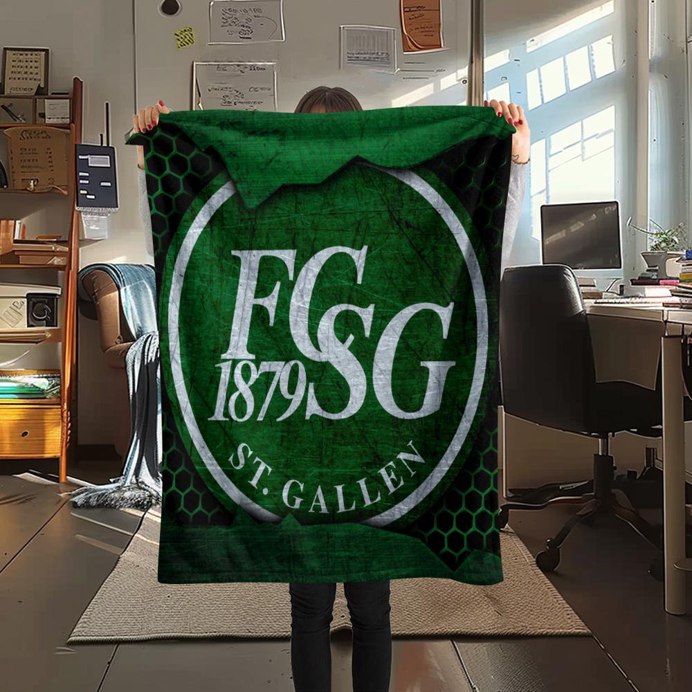 St. Gallen Football Club  Print Flannel Blanket, High quality Comfortable for All Seasons, Home Decor, Warmth and Comfort