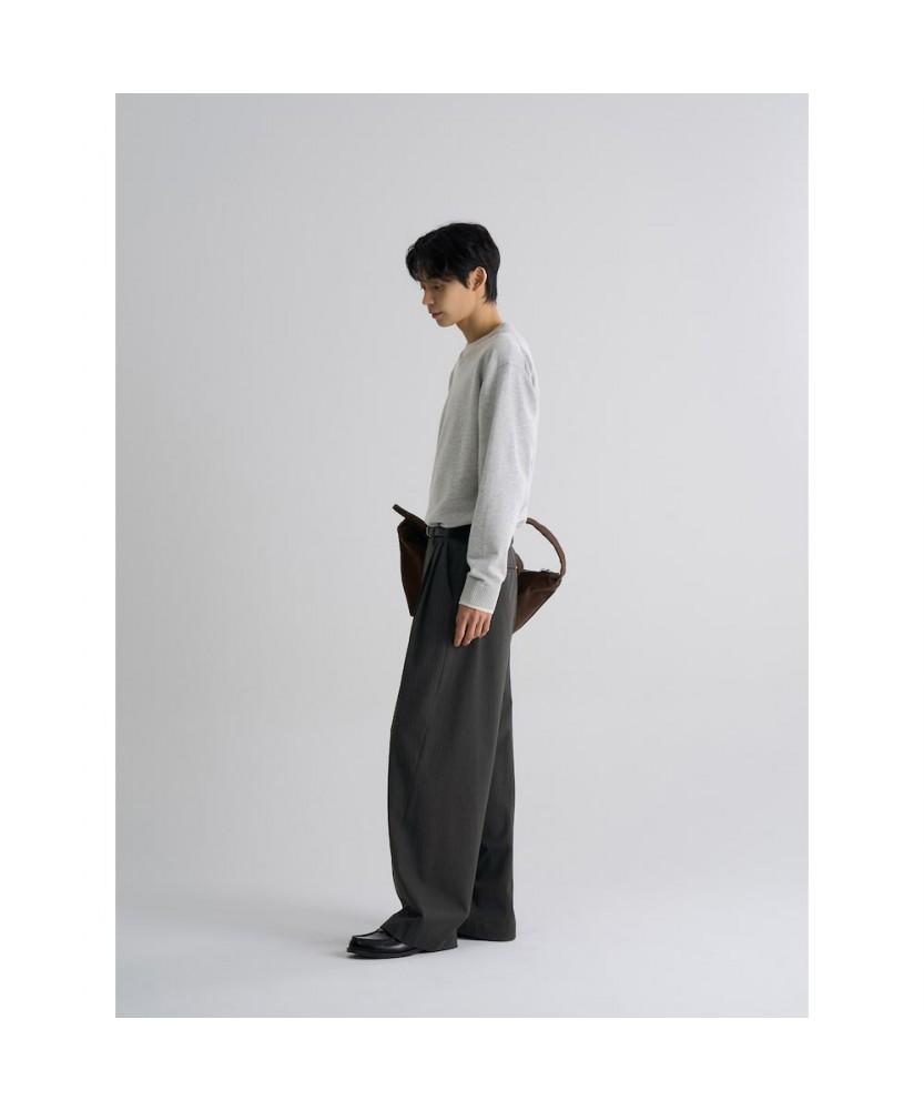 8SECONDS Pinstripe Wide Slacks Ash