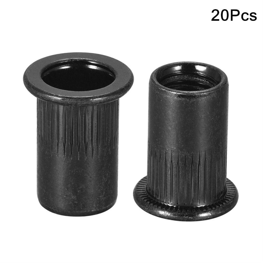 20Pcs Carbon Steel Zinc-Plated Threaded Insert Nut M3 M4 M5 M6 M8 M10 M12 Knurled Nuts