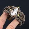 Lovely Howlite Gemstone Handmade Copper Wire Wrap Jewelry Adjustable Bracelet For Her