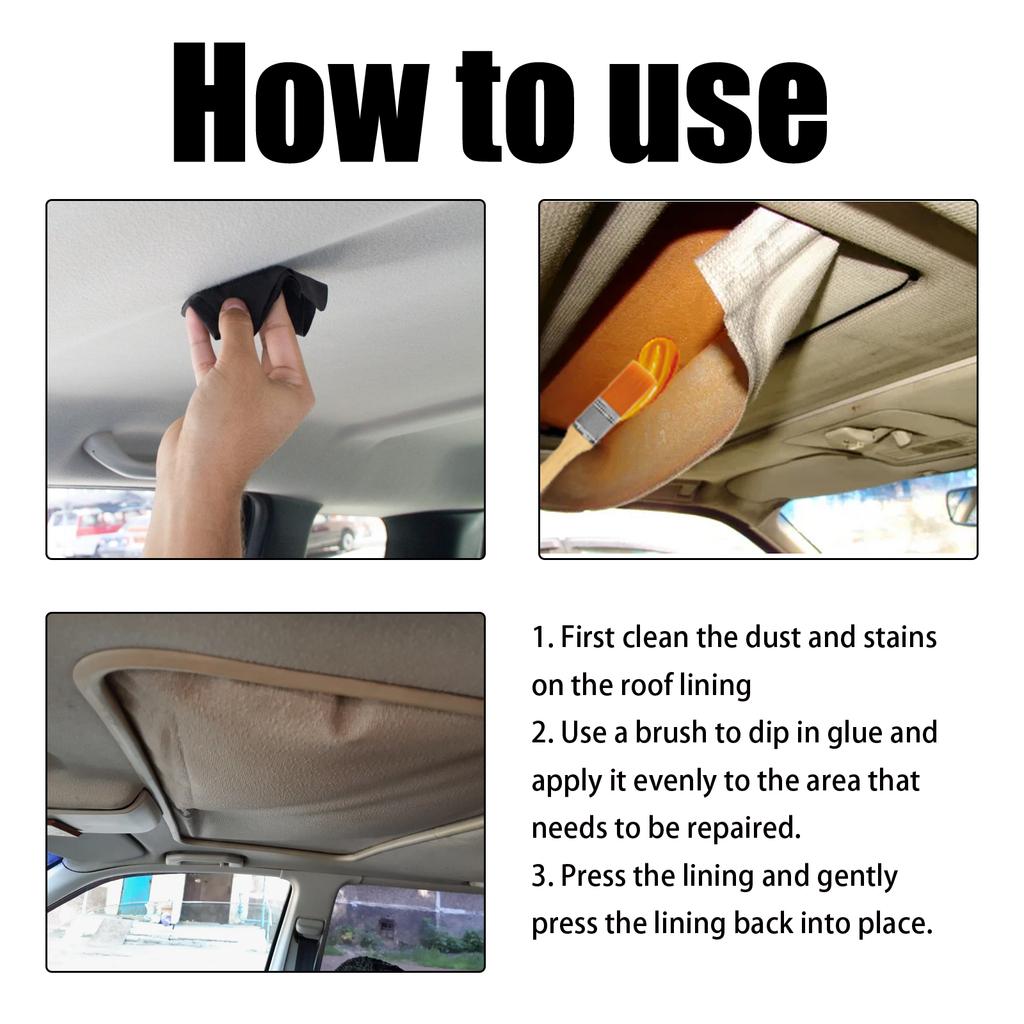 Авто Потолок Салон Сильный Ремонт Без Следов Клей Наборы Кистей Специальный Ремонт Верхней Обшивки Быстросохнущий Термостойкость