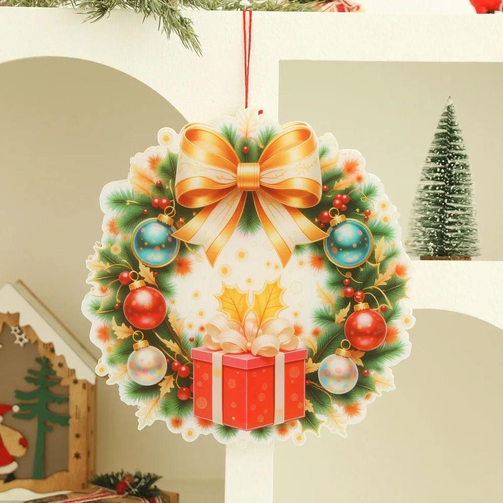 Colorful Lights Christmas Luminous Pendant Cartoon Christmas Decorations Pendant  Kids Gift