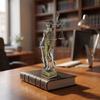 Resin Goddess of Justice Desk Ornaments Vintage Goddess of Wealth Statue  Office