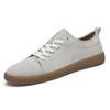 Retro Round Toe PU Suede Men's Casual Sneakers 2025 Workwear Lace-Up Shoes with Thickened Anti-Slip Sole Plus Sizes 38-45
