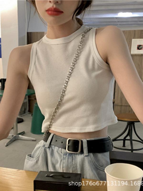 Women's Spring/Summer Sleeveless Camisole Vest - Slimming, Sexy, Beautiful Back, Versatile Indoor/Outdoor Wear