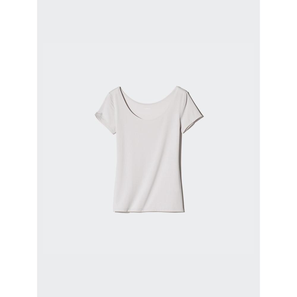 Uniqlo Футболка Airismu с коротким рукавом и вырезом горловины 