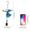 Metal Angel Wind Chime Hanging Decoration Ornament Bells Wing Angel Bell Decorative Hanging Bells Blue Easy Install