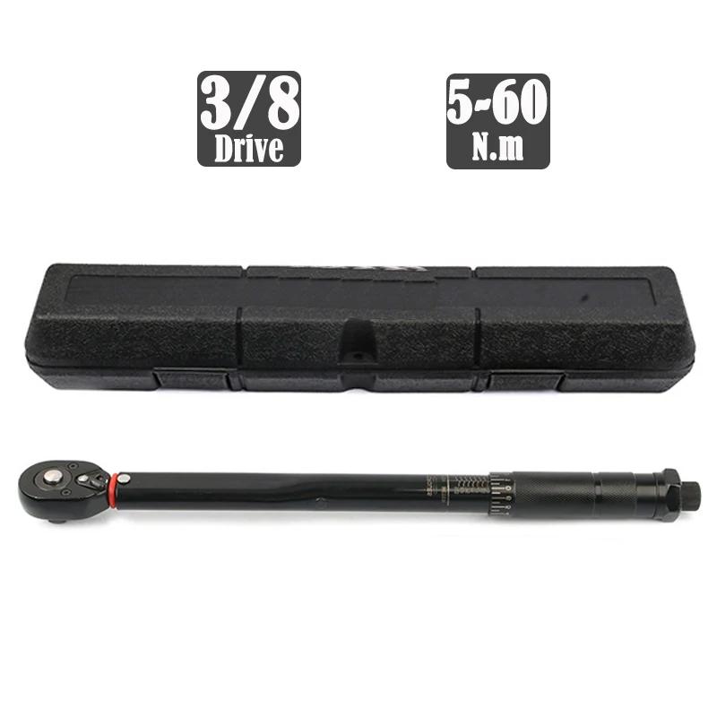 Динамометрический ключ 5-210 Н.м. Квадратный привод 1/2'' 3/8'' 1/4'' с заданным крутящим моментом для велосипеда. Двусторонний трещоточный ключ для автомобиля, велосипеда, ручные инструменты для автомобилей