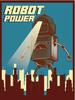 Robot Power Vintage Retro Metal SignAluminum