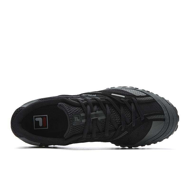 Fila ECHAPPE 2 Устойчивые к истиранию, Дышащие, Легкие Низкие Повседневные Кроссовки Мужские Gallant Черный/Теневой Черный Серый F12M612164FBD