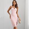 European and American sequined slim evening dress   new suspender temperament fishtail dress dance party birthday dress