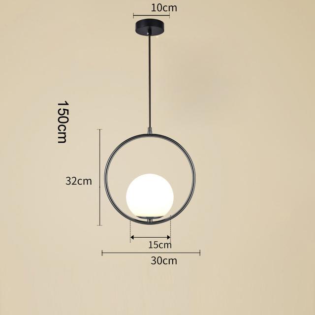 Светодиодный подвесной светильник для столовой, подвесной светильник, потолочное украшение, спальня, гостиная, стеклянный шар, люстра, освещение
