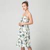 Sexy V Neck Backless Floral Summer Beach Dress Women Striped Button Pineapple Party Midi Dresses