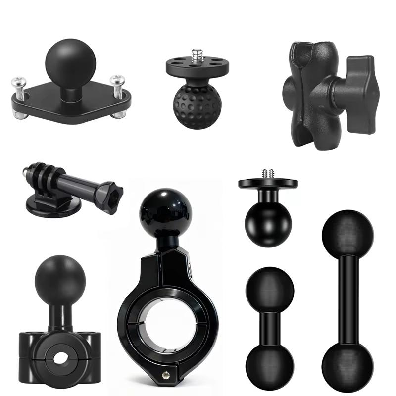 1 inch Ball Head Adapter Mount Motorcycle Handlebar Clip Bracket for GoPro Insta360 DJI Osmo Nano Action 6 Cameras Accessories