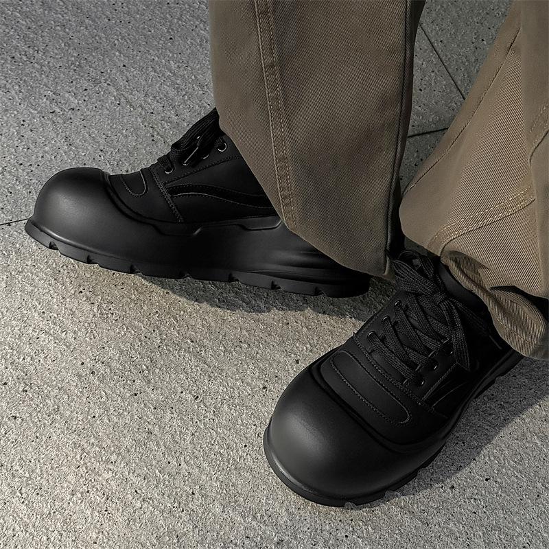 Туфли для пап с толстой подошвой, увеличивающие рост, 2024, новые мужские туфли, модные уродливые милые туфли, универсальные туфли для хлеба 24923-J