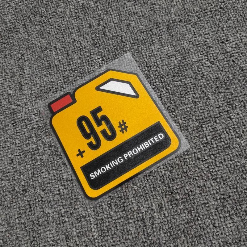 1 x JDM Автомобильное напоминание о топливе 0 92 95 98 Наклейка на курение топлива запрещено. Декор кузова двери автомобиля. Наклейка с защитой от царапин. Текстовая светоотражающая наклейка на автомобиль.