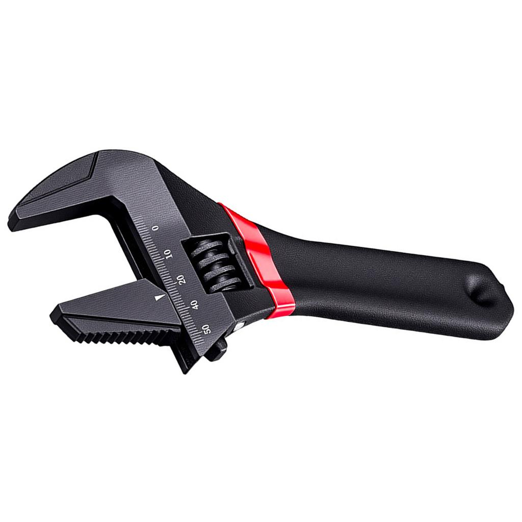 Разводной ключ с большим зевом, стальной гаечный ключ для сантехники в ванной комнате и труднодоступных мест, из высокопрочной легированной стали