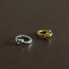 Modernlike 14k Gold-filled Silver Knot Ring One-touch Earrings