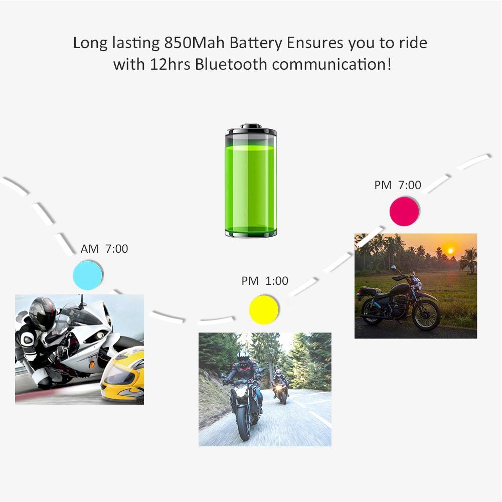 EJEAS V6 Pro Bluetooth Мотоциклетная гарнитура-интерком Шлем-интерком для 6 гонщиков