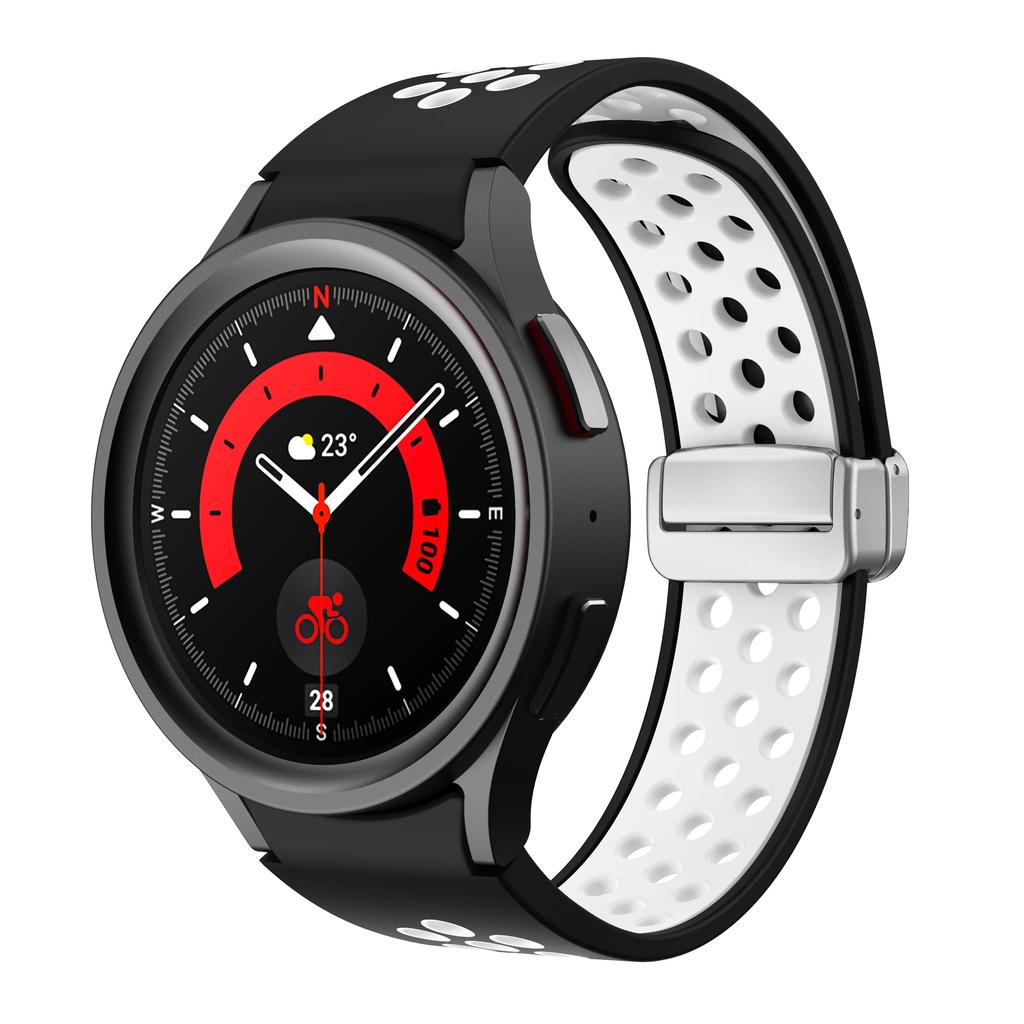 Магнитный силиконовый ремешок для Samsung Galaxy Watch 6 Classic 43 47мм 4 42 46мм 5 Pro 45мм Ремешок-петля без зазоров для 4/5/6 40 44мм