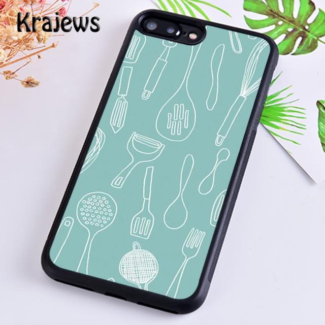 Krajews Vintage Baking Pattern Phone Case Cover For iPhone 17 Air 16 15 14 plus 11 12 13 pro max coque Shell Fundas