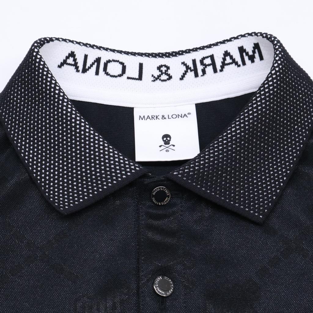 MARK&LONA MLM-2A-AP01 Ruler JQ Jersey Polo Skull Print Short Sleeve Polo Shirt/ Tops 46 blackUsed
