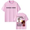 Rapper Manuel Turizo 201 Tour 2025 Tshirt Men Women Hip Hop Fashion Pop Music Tshirts Mens Casual Cotton Vintage T Shirt Tops