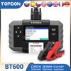 TOPDON BT600 12В 24В Автомобильный тестер аккумулятора Свинцово-кислотный Автомобильный анализатор со встроенным термопринтером Инструмент для автомобильного аккумулятора